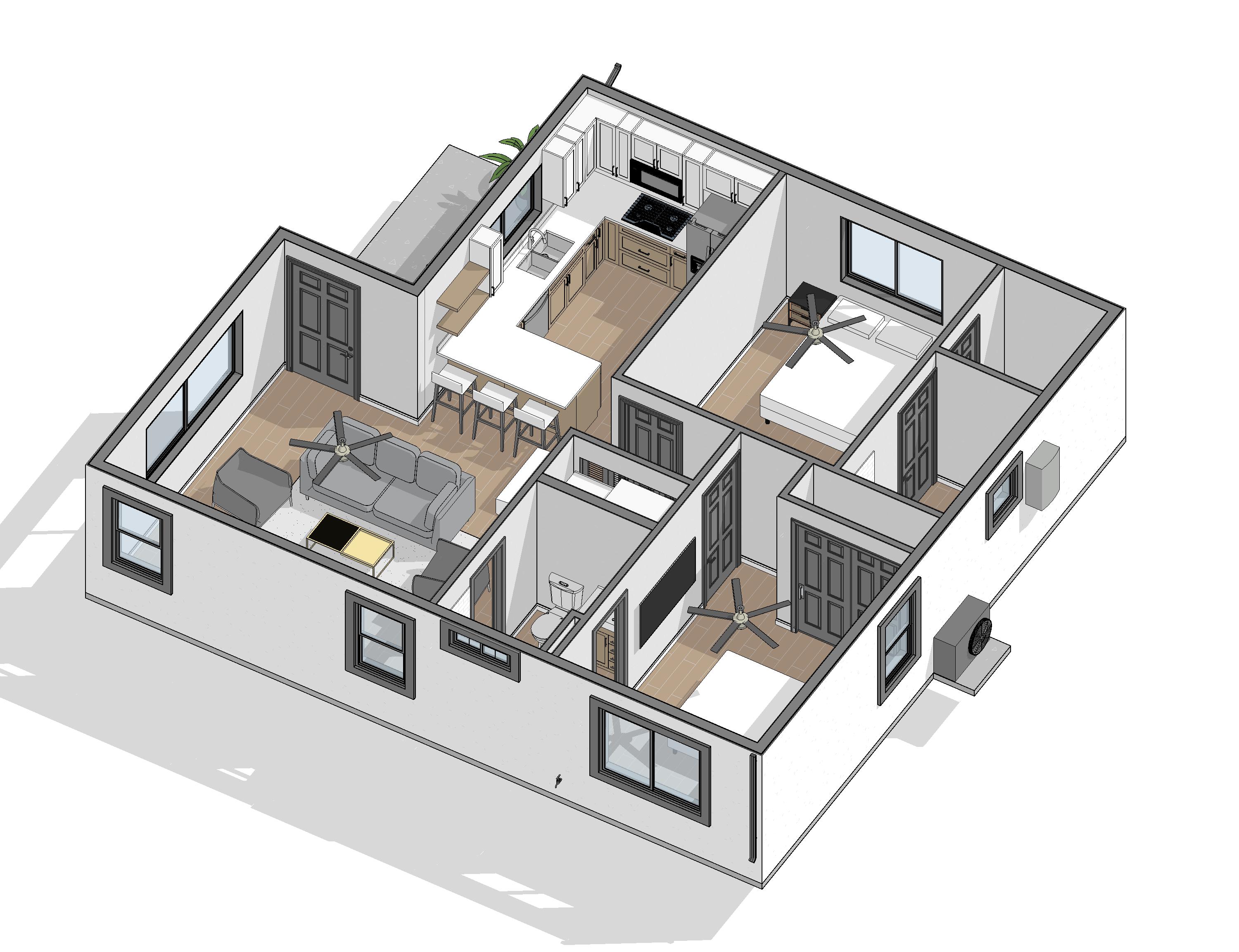 Sienna 3D Isometric Model — Primary View