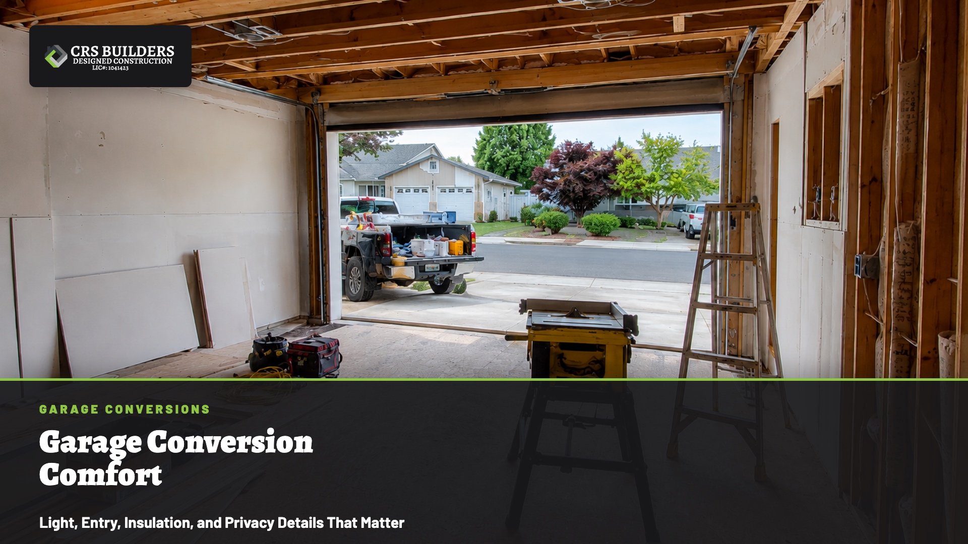 Comfortable San Diego garage conversion ADU interior with thoughtful light and finish planning.