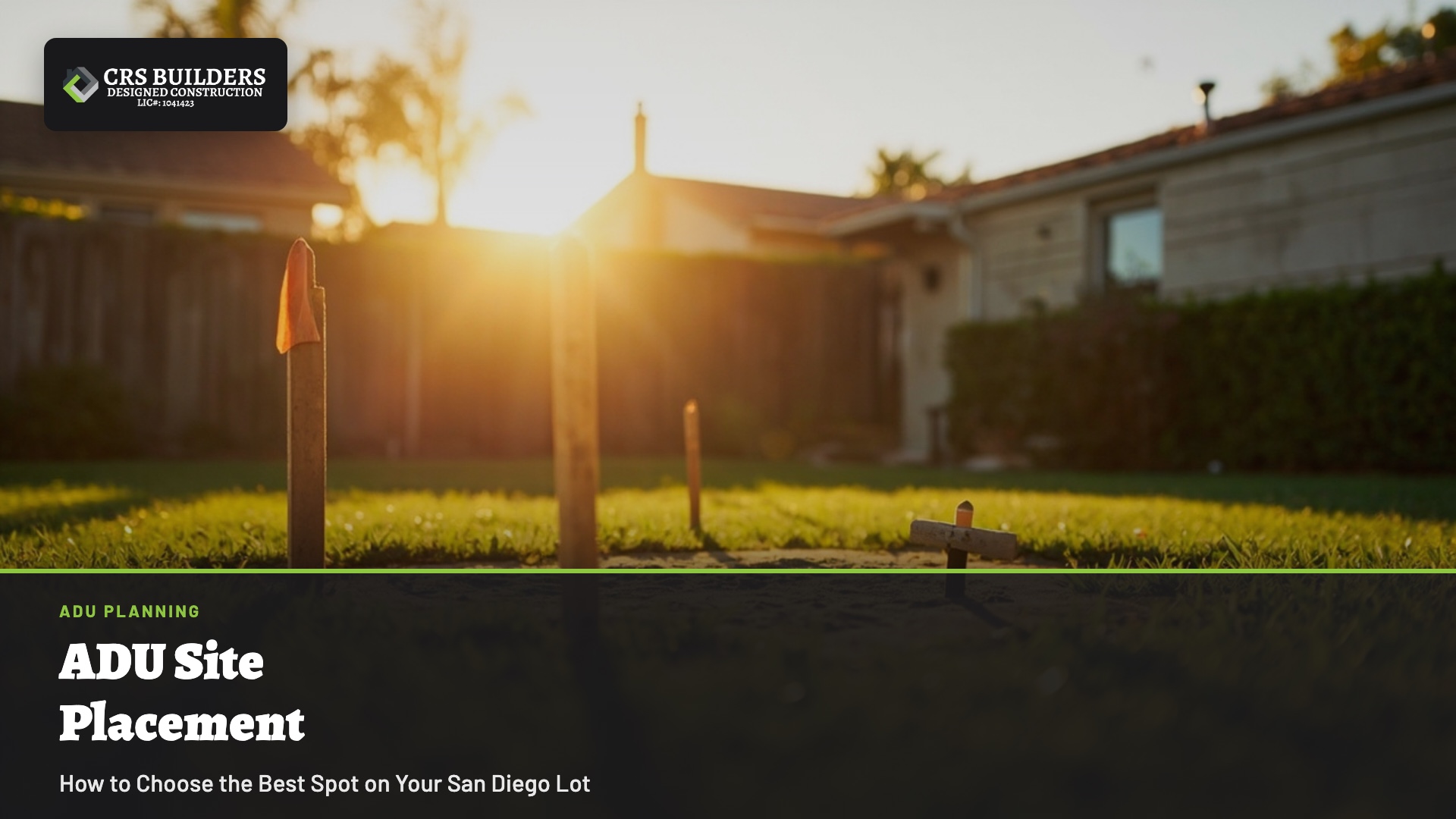 A San Diego backyard lot being evaluated for ADU site placement and planning.