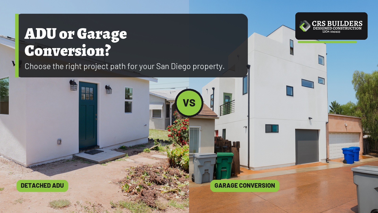 Detached ADU vs Garage Conversion